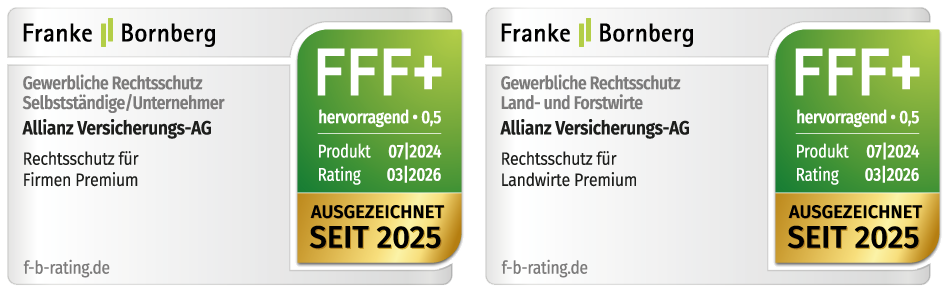 Das Bild ist urheberrechtlich geschützt. Eine Nutzung ohne vorherige Einwilligung ist nicht gestattet. Siegel Rechtsschutz Franke Bornberg