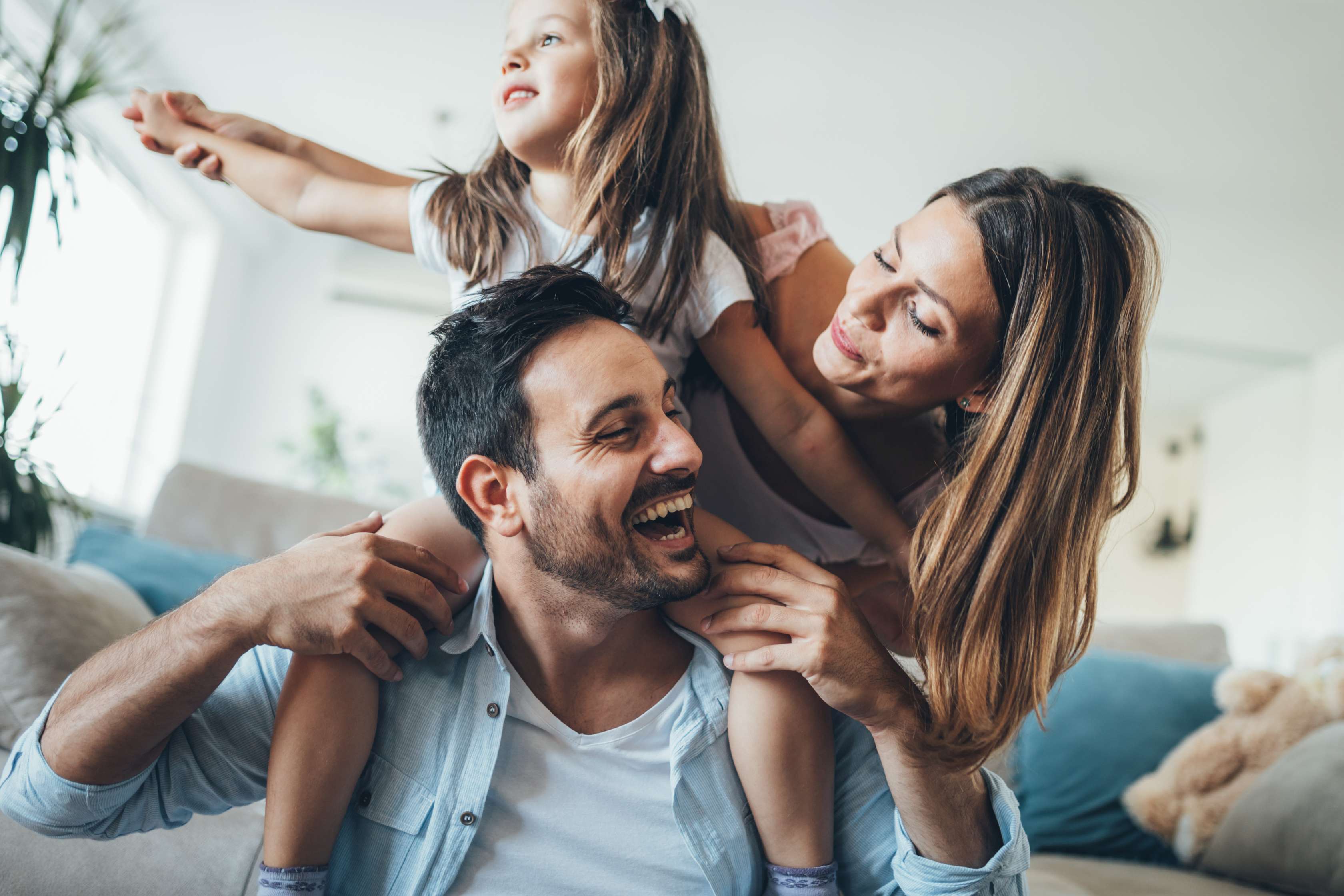 Familie im Spiel