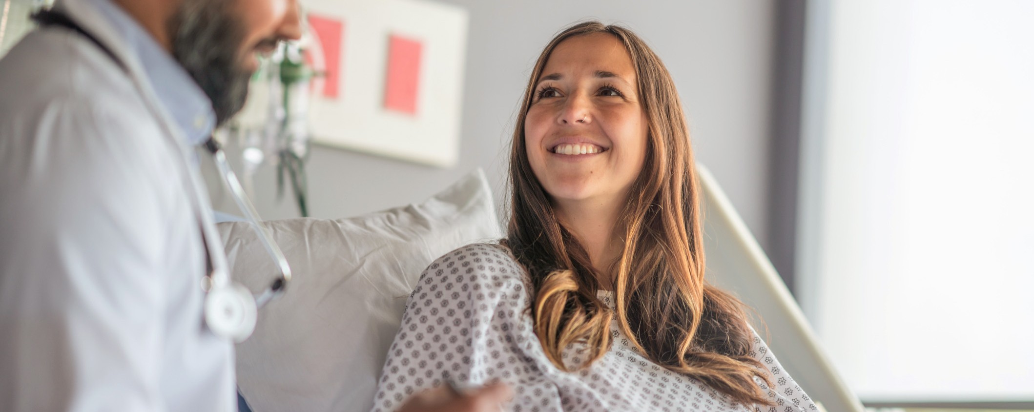 Frau im Krankenhaus