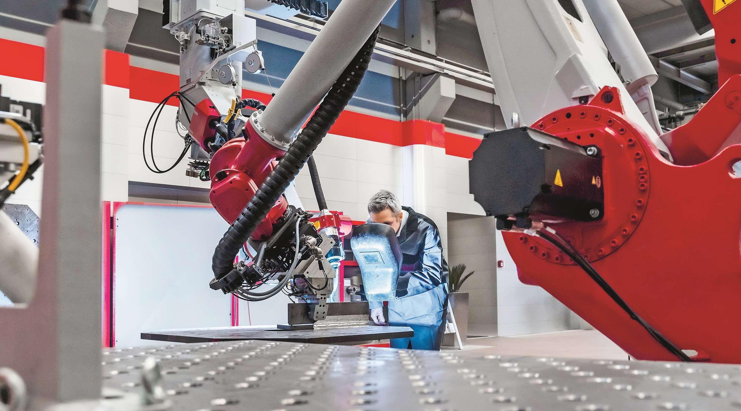 Produktionsroboter im Einsatz