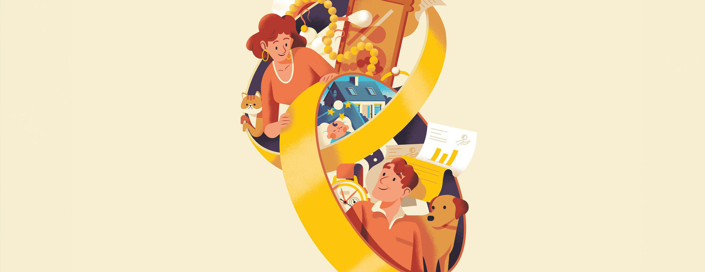 Illustration zum Thema Scheidung