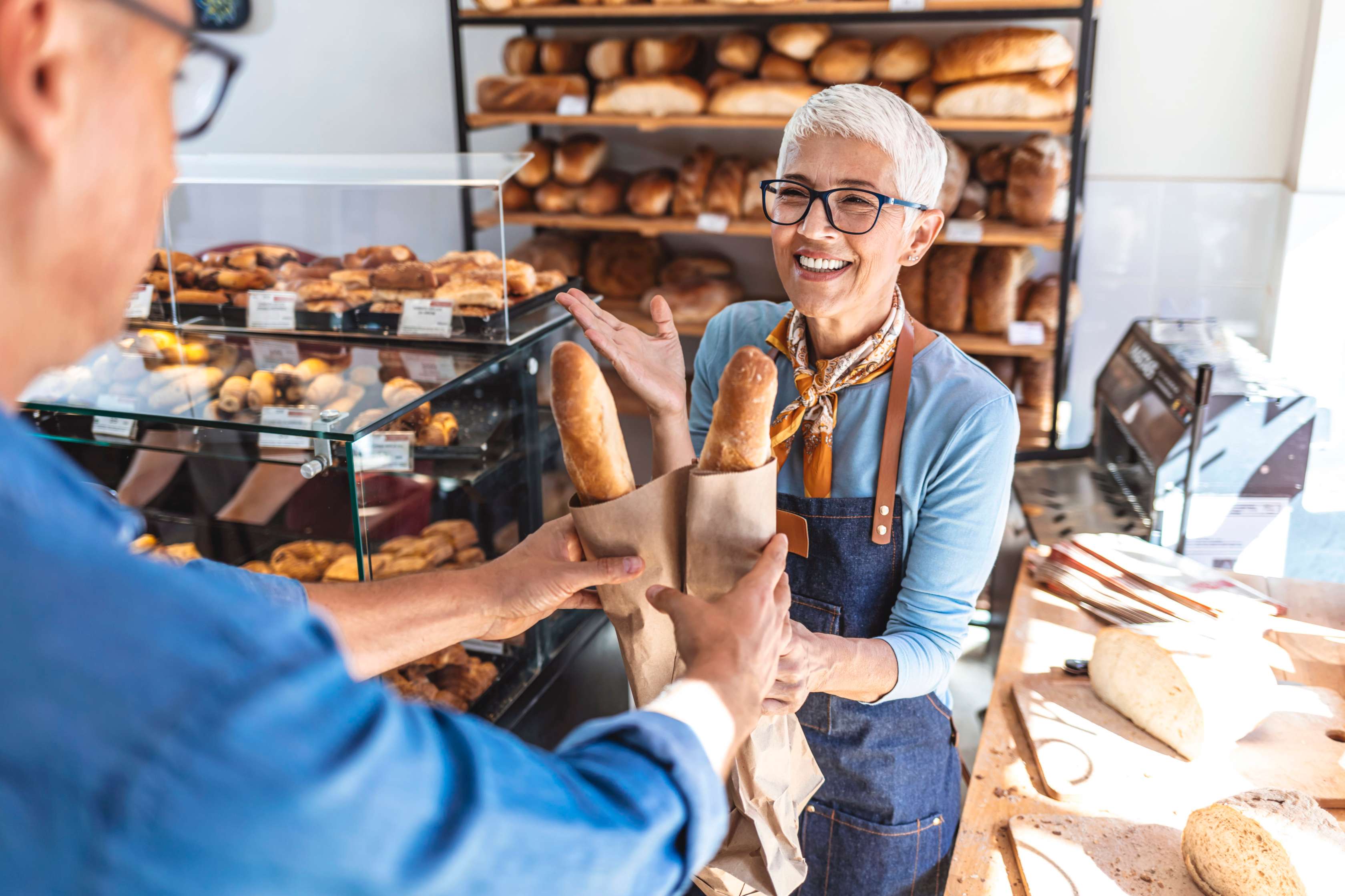 Einkauf in einer Bäckerei