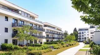 Wohngebäude in einer Wohnsiedlung