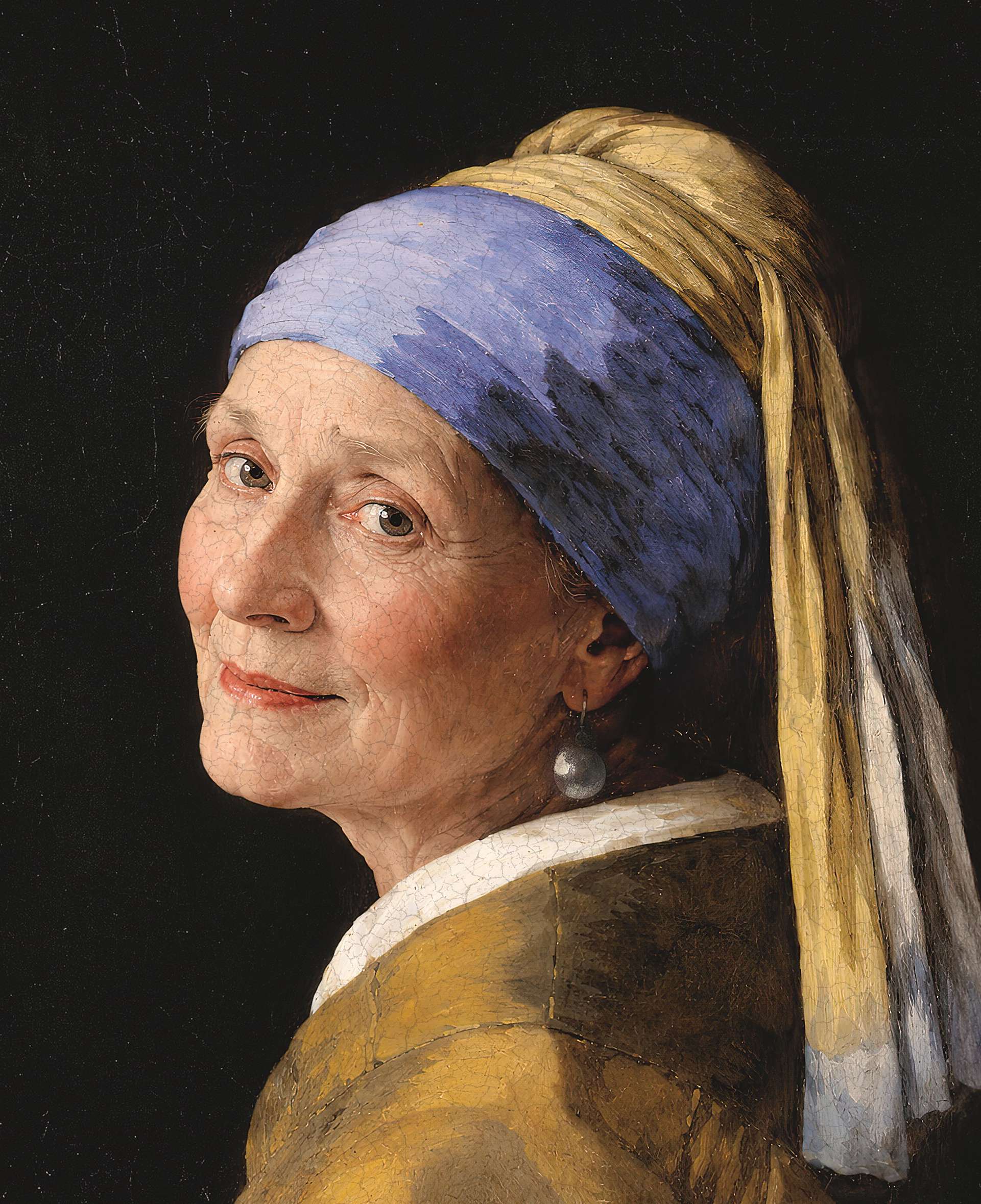 KI-generiertes Bild: Frau mit Perlenohrring