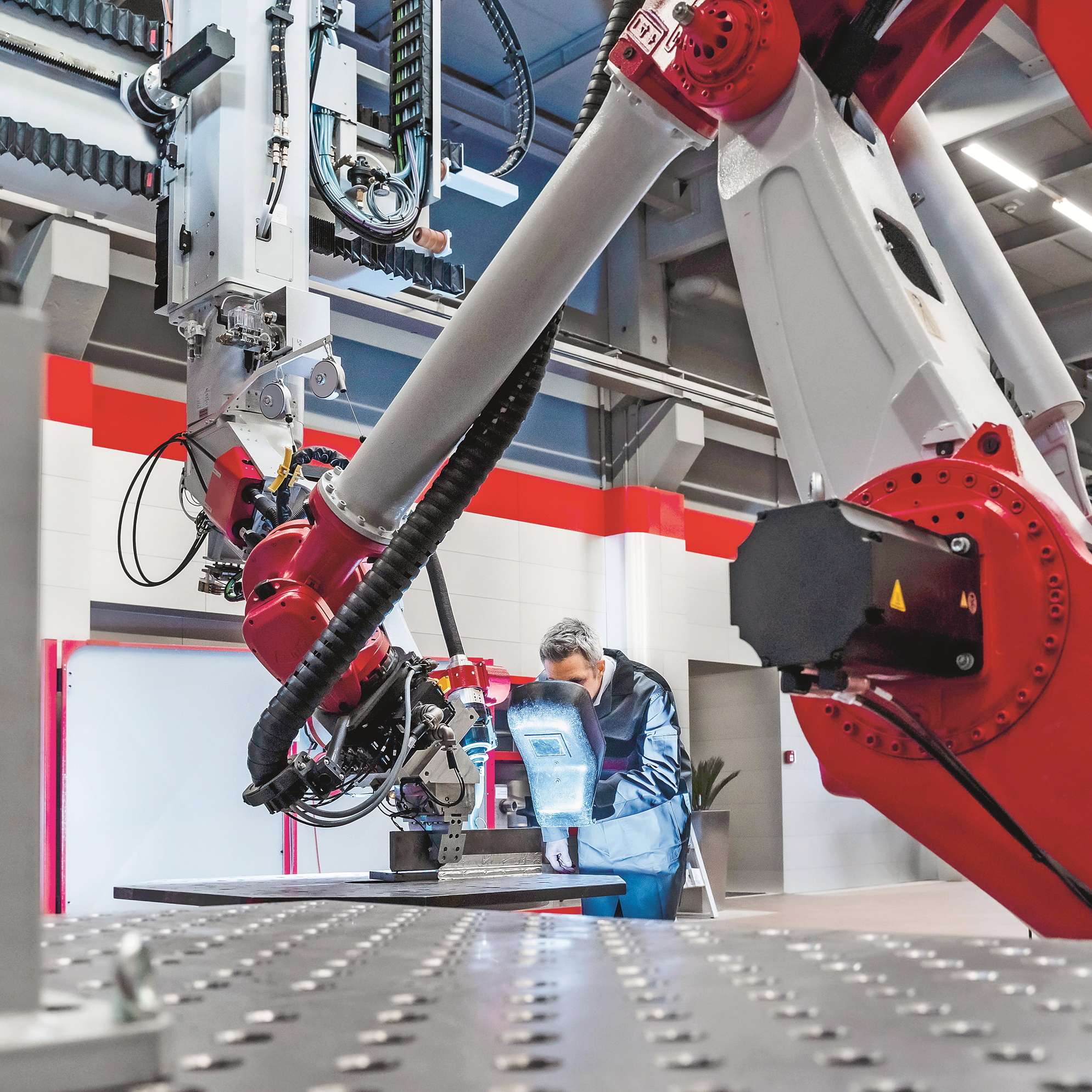 Produktionsroboter im Einsatz