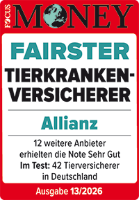 Siegel FOCUS MONEY Fairster Tierkrankenversicherer 13/2026