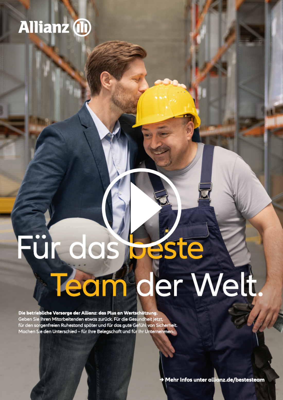 Anzeige betriebliche Vorsorge "Für das beste Team der Welt"